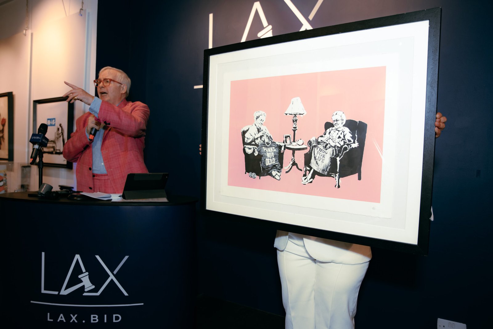 Guests and collectors at the LAX.BID launch at Brunswick Art Gallery in London on 18 June 2026